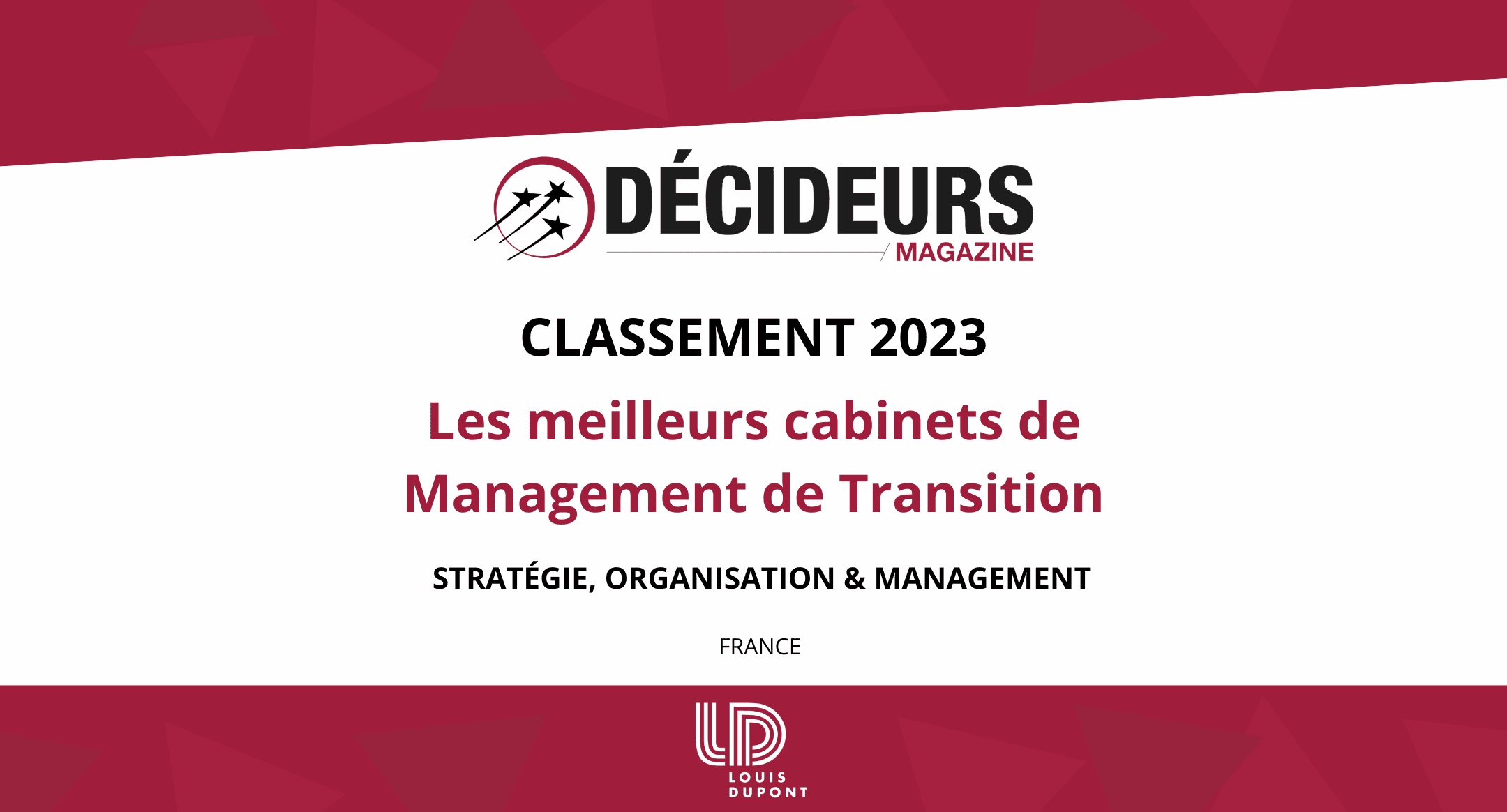  Classement Décideurs 2023/2024 : Les meilleurs cabinets de Management de Transition
