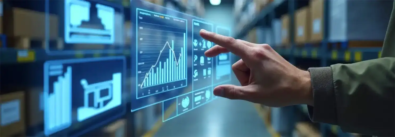 Directeur Digital de transition analysant des données sur écran tactile, pilotage de la transformation numérique, data et performance digitale en entreprise.