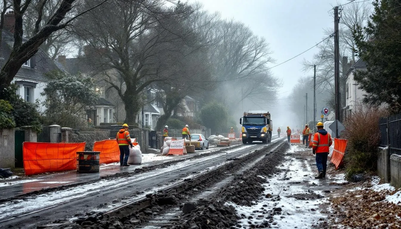 Talus ferroviaire en renforcement à Quimper, chantier et car de substitution Talus ferroviaire en renforcement à Quimper, chantier et car de substitution