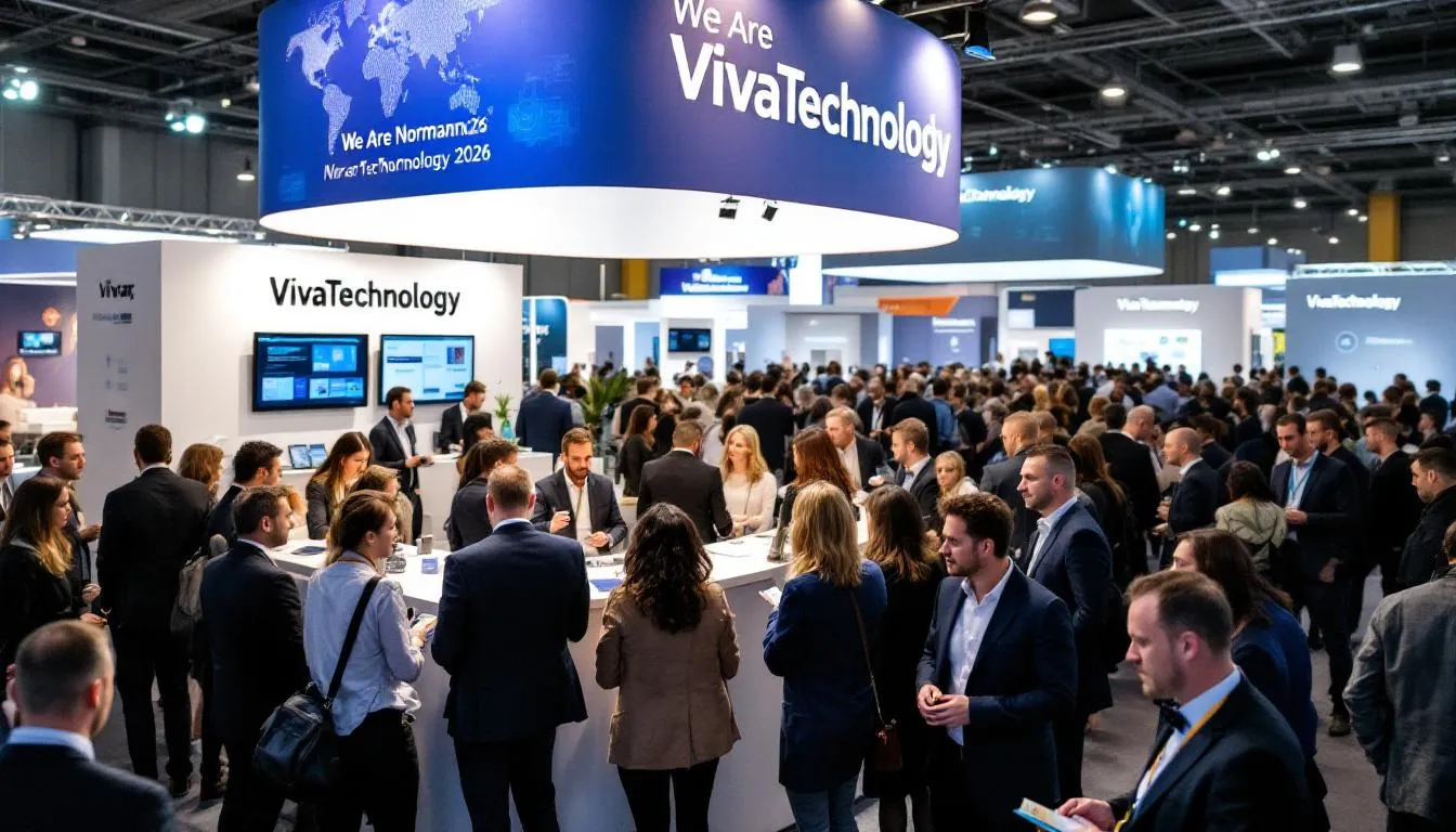 Délégation We Are Normandy au stand VivaTechnology 2026, réseautage entre entrepreneurs et investisseurs