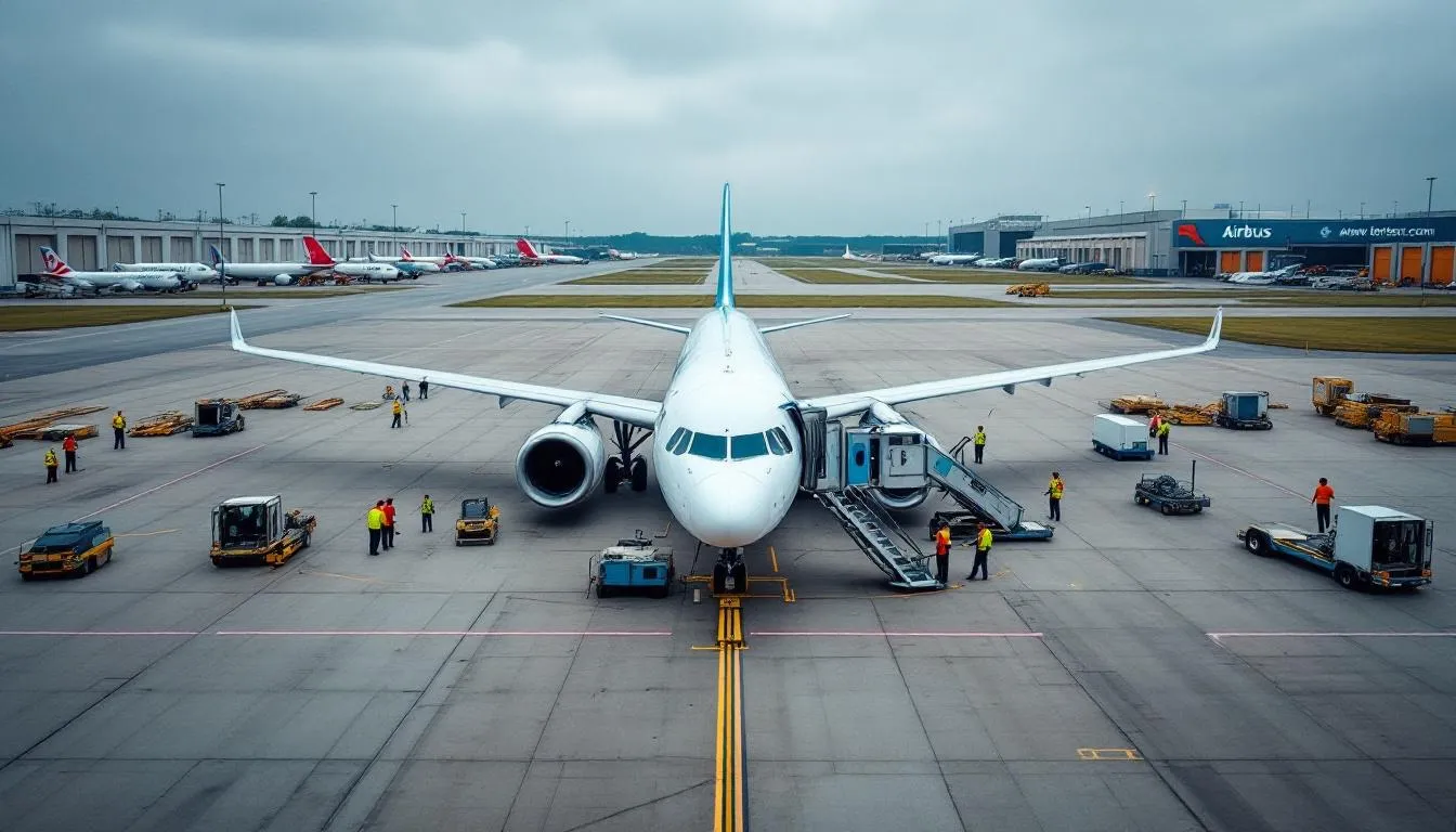 Avions A320neo cloués au sol à Toulouse, équipes de maintenance et hangars industriels