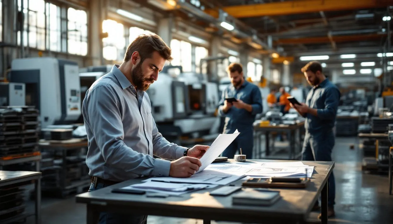 Atelier industriel normand animé et réunion entre DAF et opérateurs