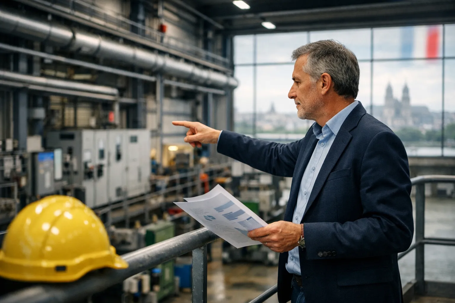 DAF en usine, plan de financement en main, dans un site industriel du Centre-Val de Loire