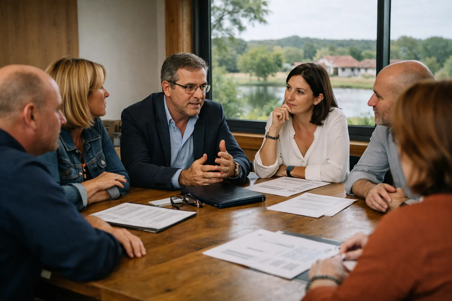 Des RH échangent autour du recrutement en Brenne, dans un cadre rural du Centre-Val de Loire
