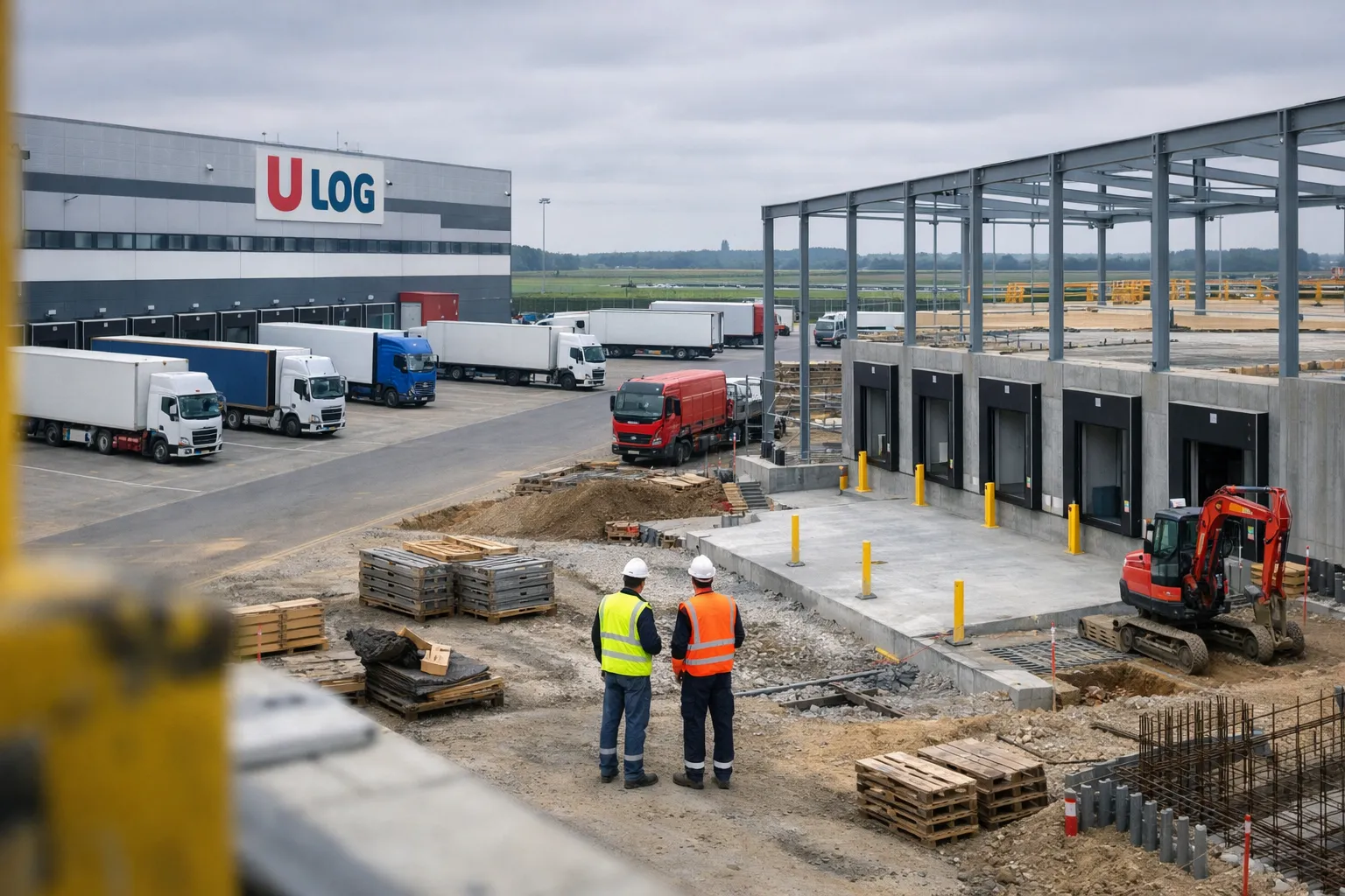 u-log-beuzeville-extension-emplois-header Entrepôt U LOG à Beuzeville avec travaux d’extension et camions en quai